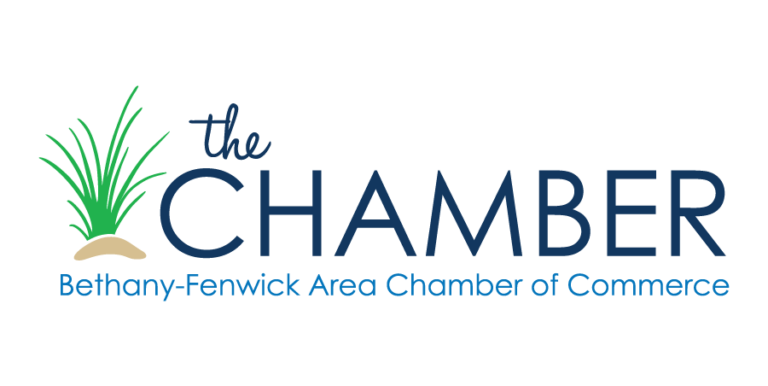 the chamberber logo with blue and green grass
